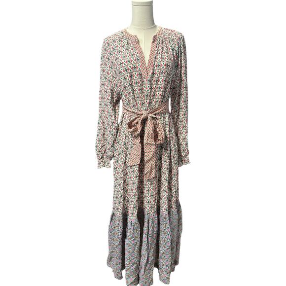 Boden Multicolor Patterned Midi Dress - Picture 5 of 11